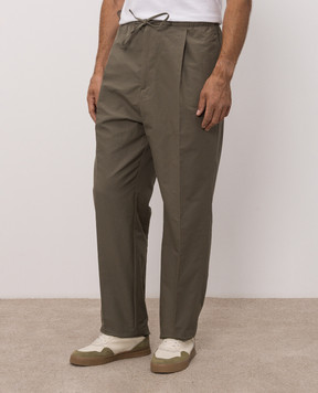 Bottega Veneta Брюки цвета хаки 864146V6D10