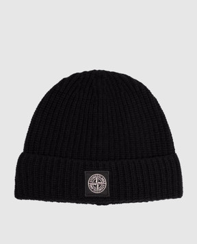 Stone Island Чорна шапка з вовни L2S15N100012S00B4