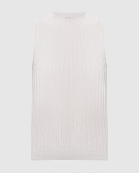 Peserico Белый топ в рубчик A98211F1809310