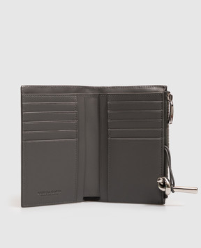 Bottega Veneta Сіре шкіряне портмоне Andiamo 876346VCPP2