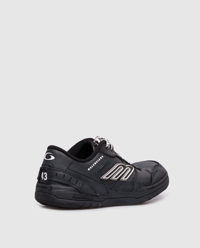 Balenciaga Чрні шкіряні кросівки Hamptons 841765WCURB