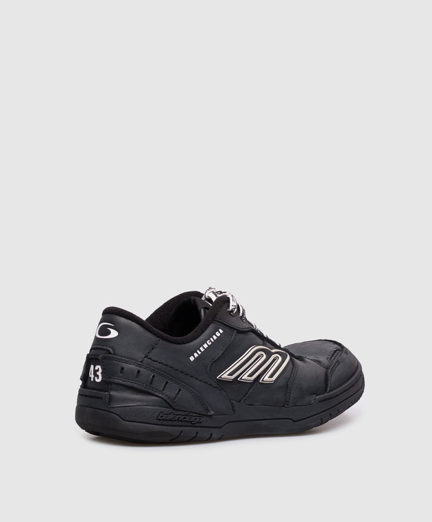 Balenciaga Чрні шкіряні кросівки Hamptons 841765WCURB зображення 3