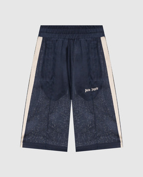 Palm Angels Синие шорты из льна PMCB05CS26FAB001