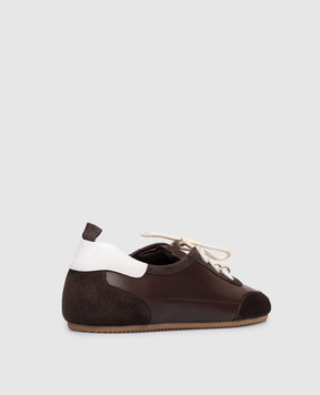 Babe Pay Pls Коричневі шкіряні кросівки з намистинами NICKY