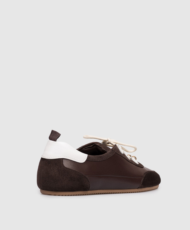 Babe Pay Pls Коричневі шкіряні кросівки з намистинами NICKY зображення 2