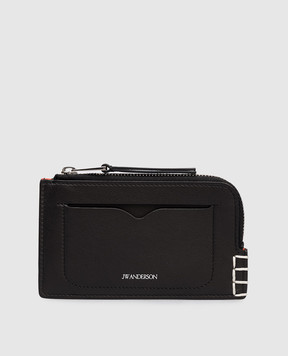 JW Anderson Черный кожаный картхолдер Loafer AC0437LA0224