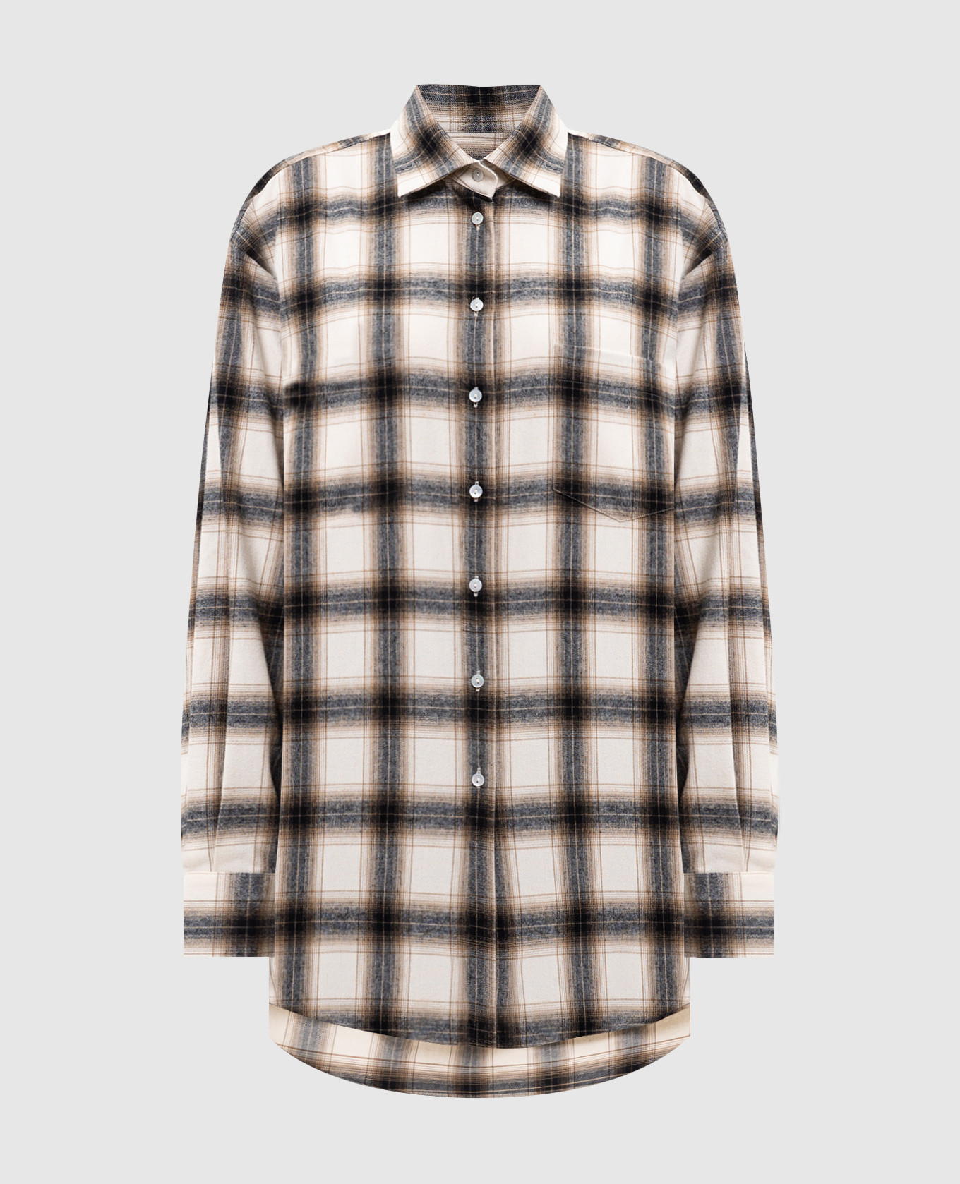 

Бежевая рубашка в клетку, Бежевый, Рубашки