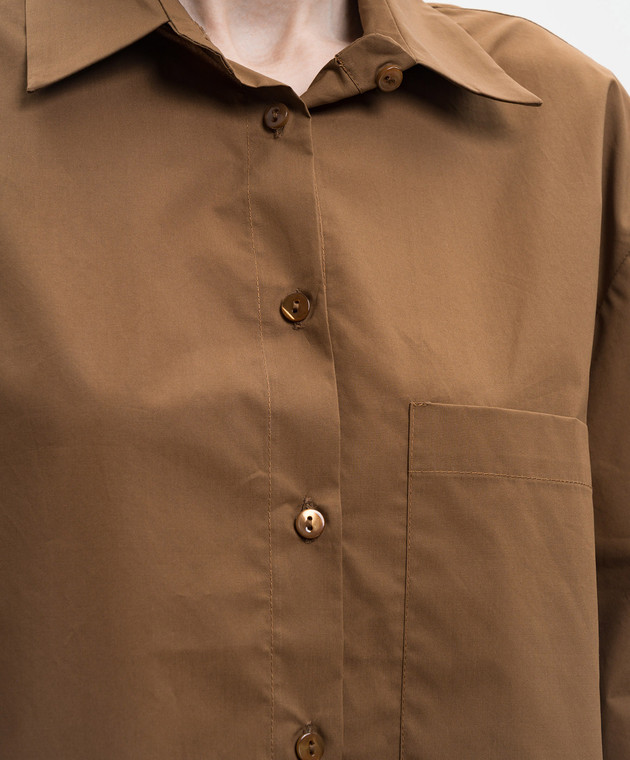 Solotre Коричневая рубашка M1AB0019 изображение 5