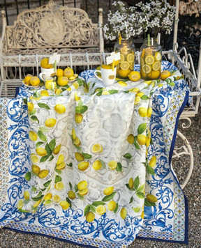 TESSITURA TOSCANA TELERIE Біла скатертина Cetara з льону NT230005020067