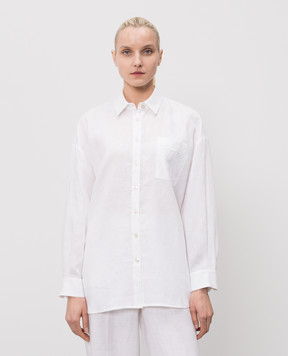 Twinset Біла сорочка з льону 261TT2301