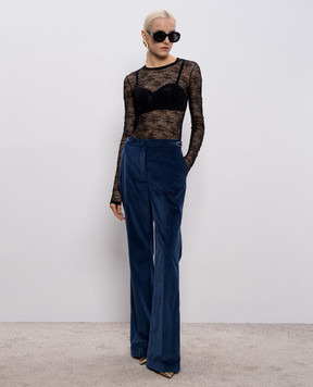 Momoni Чорний топ WAINA з мережива MOTS011MO48