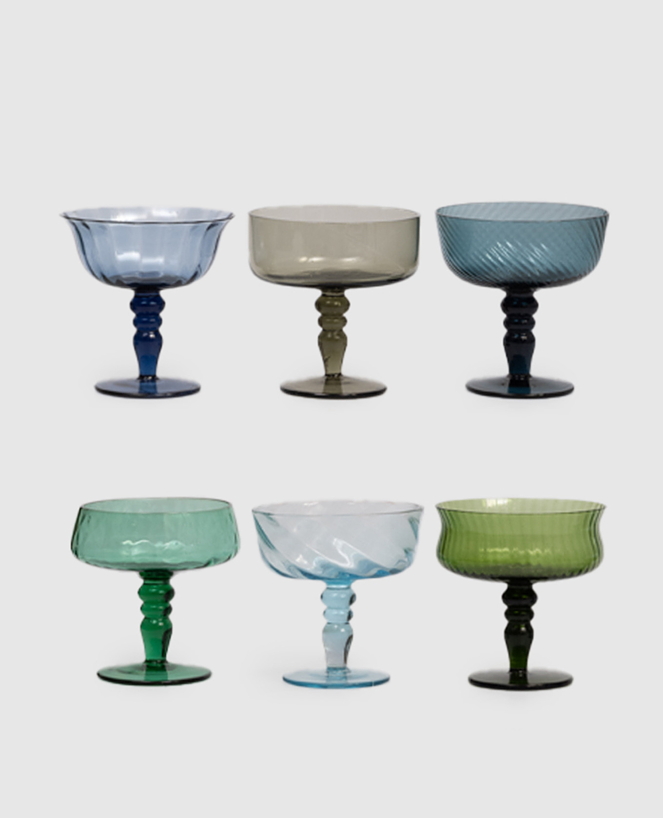 

Набор бокалов для шампанского 6 шт, Разноцветный, Посуда