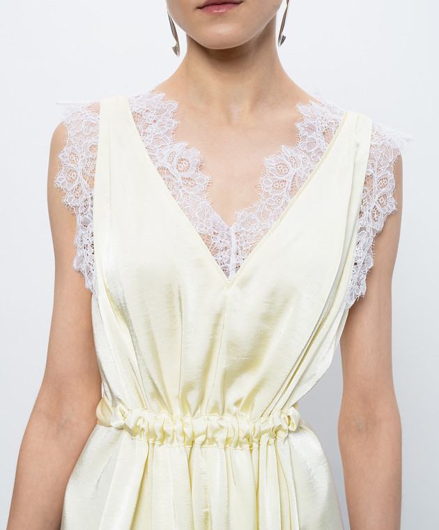 3.1 Phillip Lim Желтое платье с кружевом S26191100SKY изображение 4