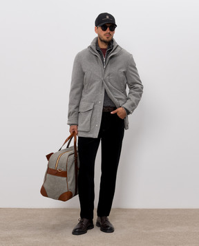 Brunello Cucinelli Серая куртка из кашемира MM4006005