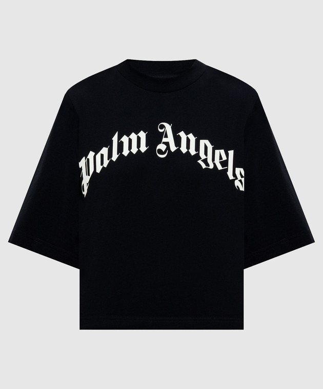 Palm Angels Черная футболка с надписью PAWAA003JR001