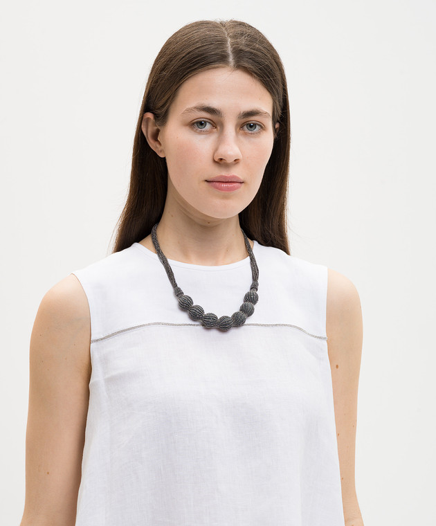 Peserico Сіре кольє з ланцюжком моніль E35521C0CC820 зображення 2