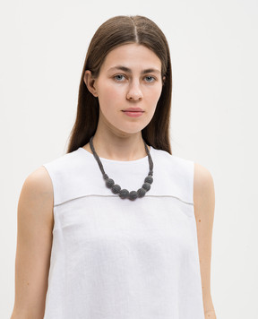 Peserico Сіре кольє з ланцюжком моніль E35521C0CC820