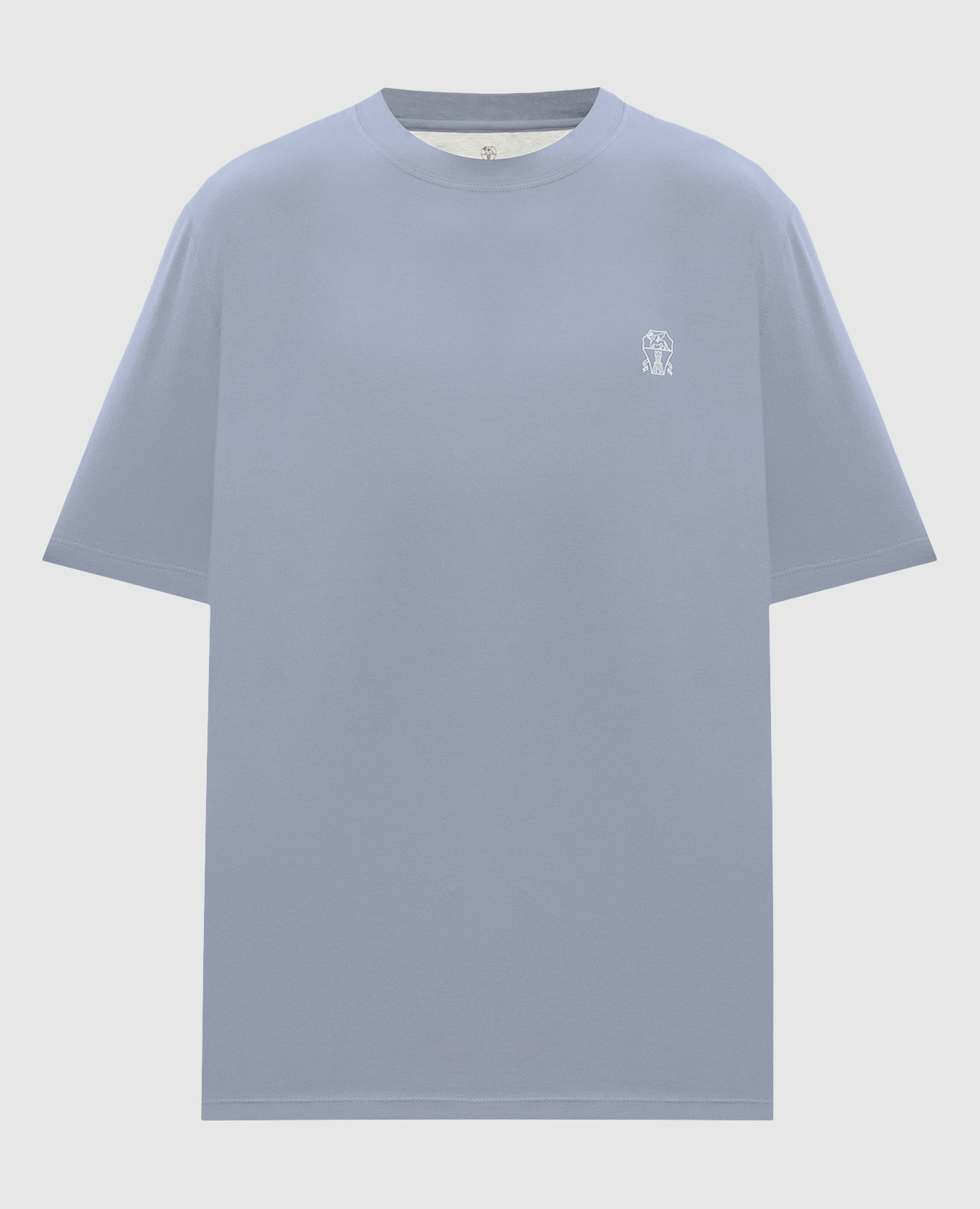 Голубая футболка с принтом эмблемы