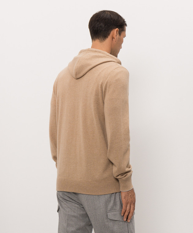 Brunello Cucinelli Бежева спортивна куртка з кашеміру M2223246G зображення 3