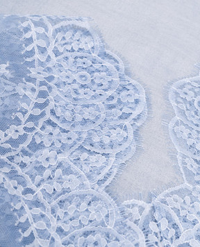 Ermanno Scervino Блакитний шарф з кашеміру з мереживом D485R302APQBV