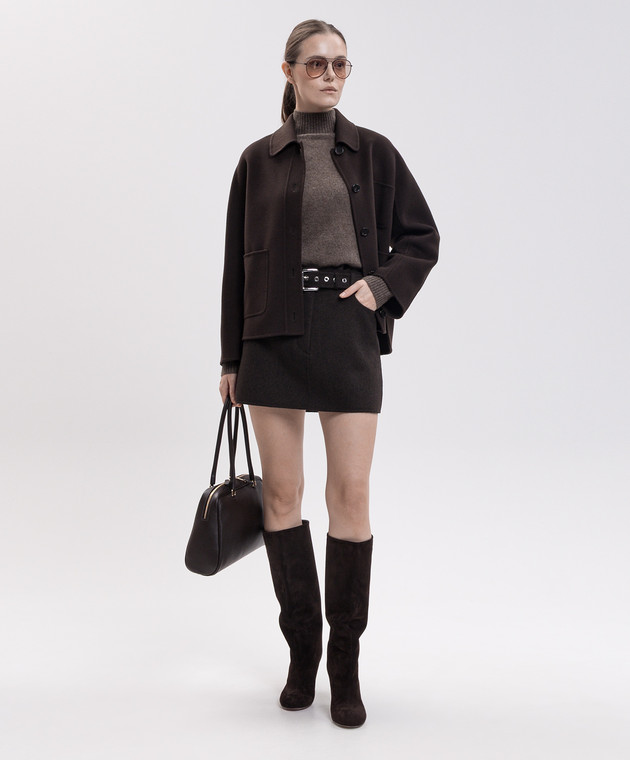 Max Mara Коричнева куртка CLOE з вовни SMMCLOE зображення 2