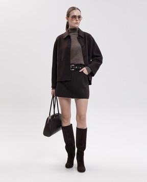 Max Mara Коричнева куртка CLOE з вовни SMMCLOE