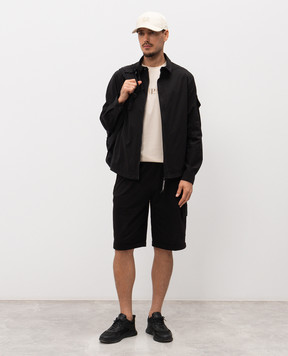 C.P. Company Metropolis Черная ветровка с логотипом LOS006A110264V