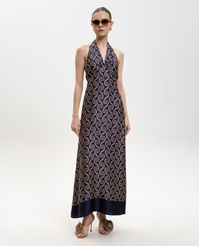 Faithfull Синя сукня максі Elidia з відкритою спиною FF4639JSI