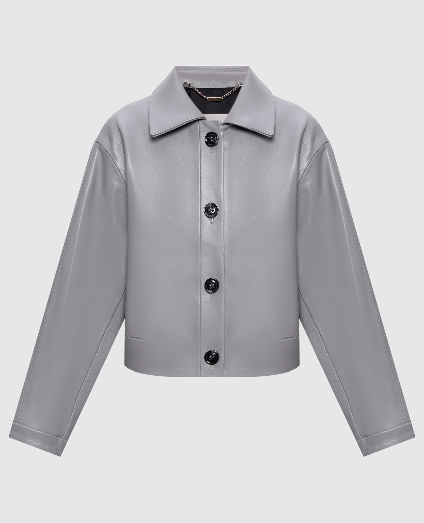 

Серая кожаная куртка, Серый, Кожаные куртки