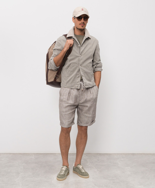 Brunello Cucinelli Футболка цвета хаки с принтом M0B138521P изображение 2