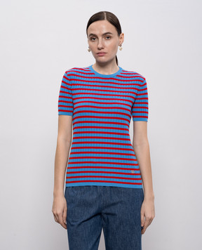 Valentino Блакитний топ в смужку 8B3KC71WA36