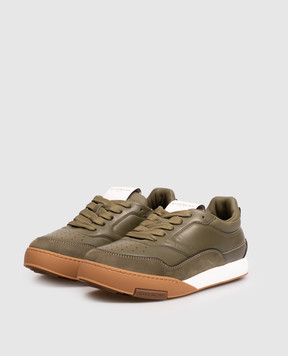 Givenchy Шкіряні кросівки кольору хакі Yard BH00B5H1XV