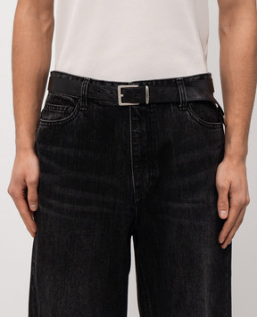 Juun.j Чорний шкіряний ремінь JC618ZP075