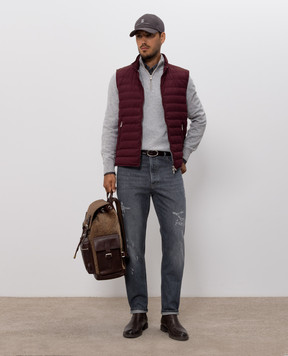 Brunello Cucinelli Сіра сорочка з кашеміром MY6120038