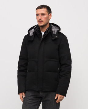 Stefano Ricci Черный пуховик из кашемира M7J5300104CO60HC