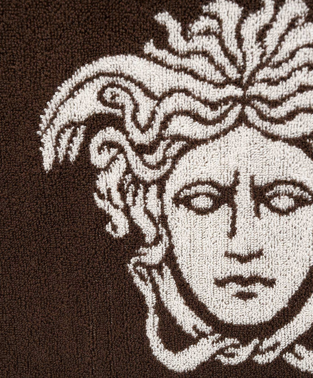 Versace Коричнева махрова сумка-тоут з візерунком Medusa 10246191A17767 зображення 4