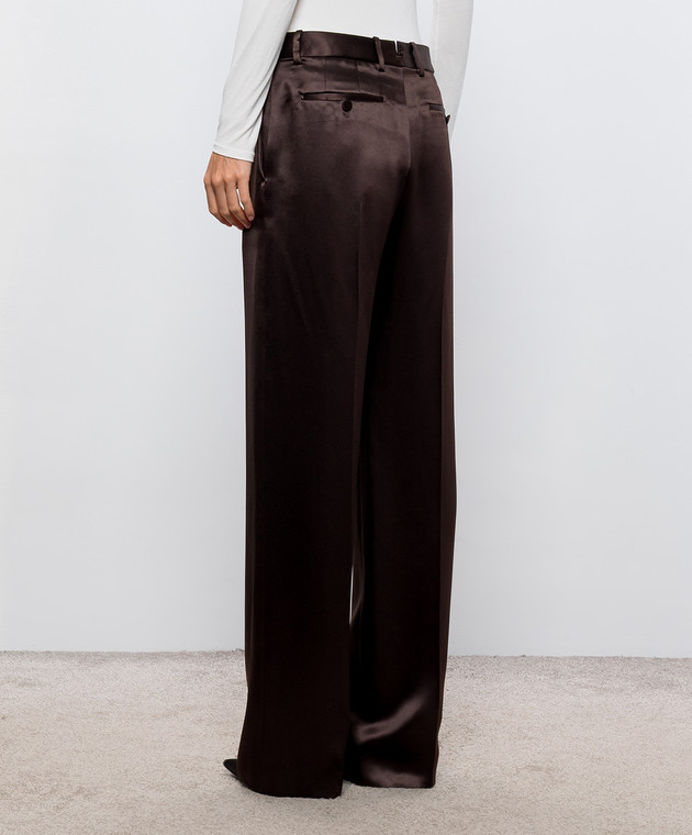 Tom Ford Коричневые брюки из шелка PAW726FAX1868 изображение 4