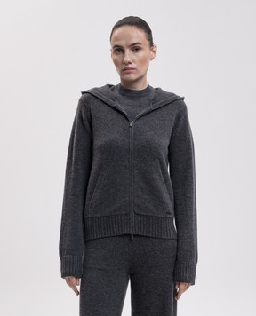 Max Mara Серая спортивная куртка PRIMO из кашемира MXMPRIMO