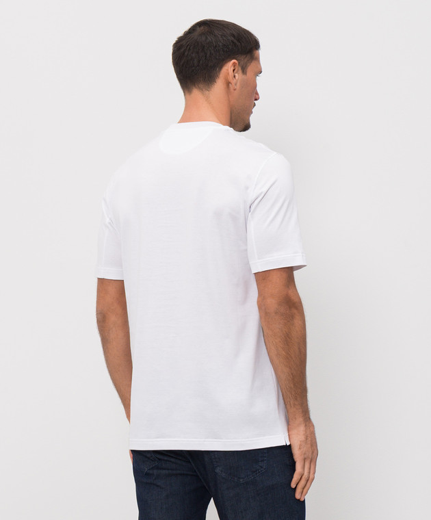 Castangia dal 1850 Біла футболка з монограмою TSDM18F25 зображення 4