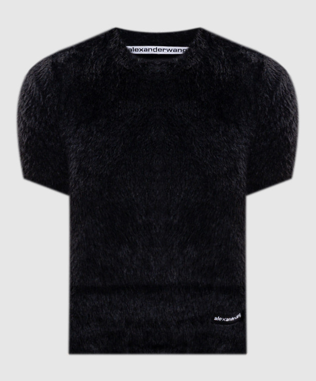 Alexander Wang Черный топ с нашивкой логотипа 1KC4261114