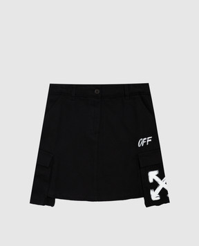 Off-White Дитяча чорна спідниця-карго 44GCY001F26F001