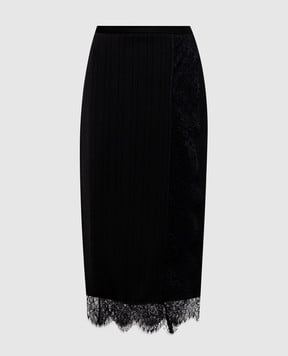 Twinset Черная юбка с кружевом 262TP2123