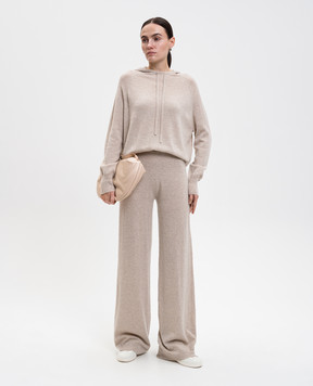 Allude Бежево худи из шерсти и кашемира 25517701