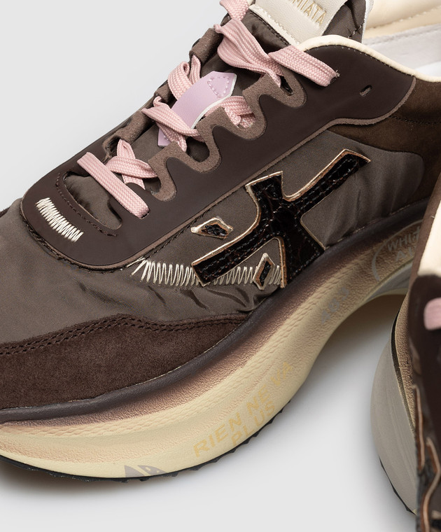 Premiata Коричневые комбинированные кроссовки Hill HILL7896 изображение 5