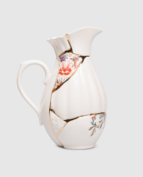 SELETTI Білий порцеляновий глечик Kintsugi з позолотою 09645