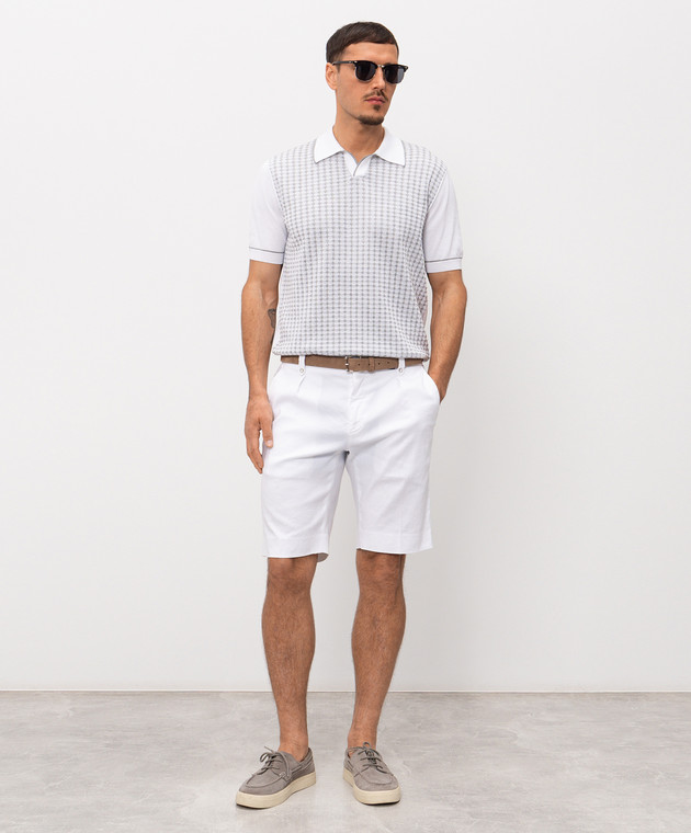 Stefano Ricci Белые шорты с льном M1T6100180LCTL1U изображение 2