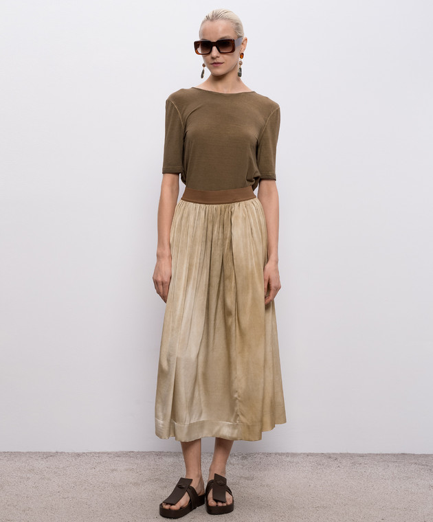 UMA WANG Коричнева футболка Tea UW1038 зображення 2