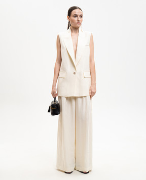 Peserico Жилет цвета айвори из льна S0304002606