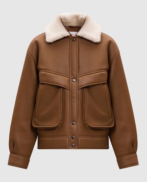 Babe Pay Pls Коричневая дубленка в стиле куртки 2528CURLY