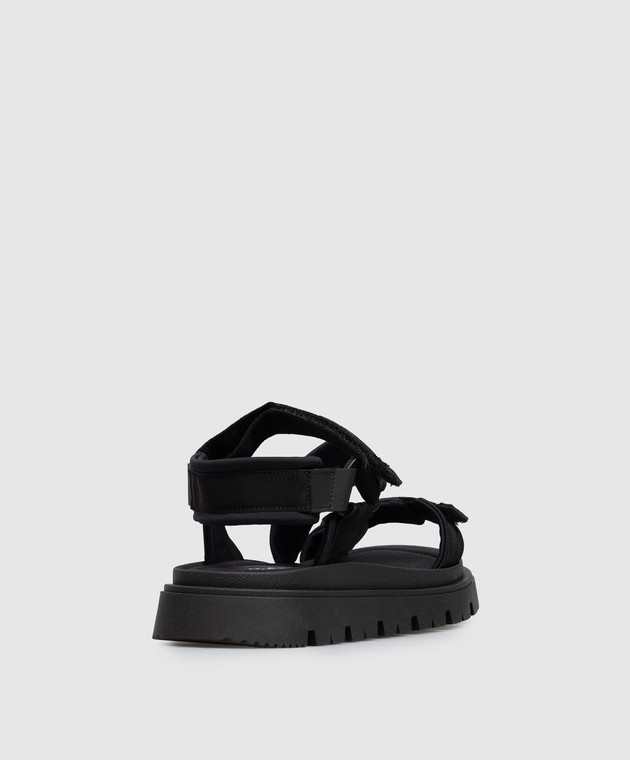 Dolce&Gabbana Детские черные сандалии с нашивкой логотипа DA5350A55552836 изображение 3